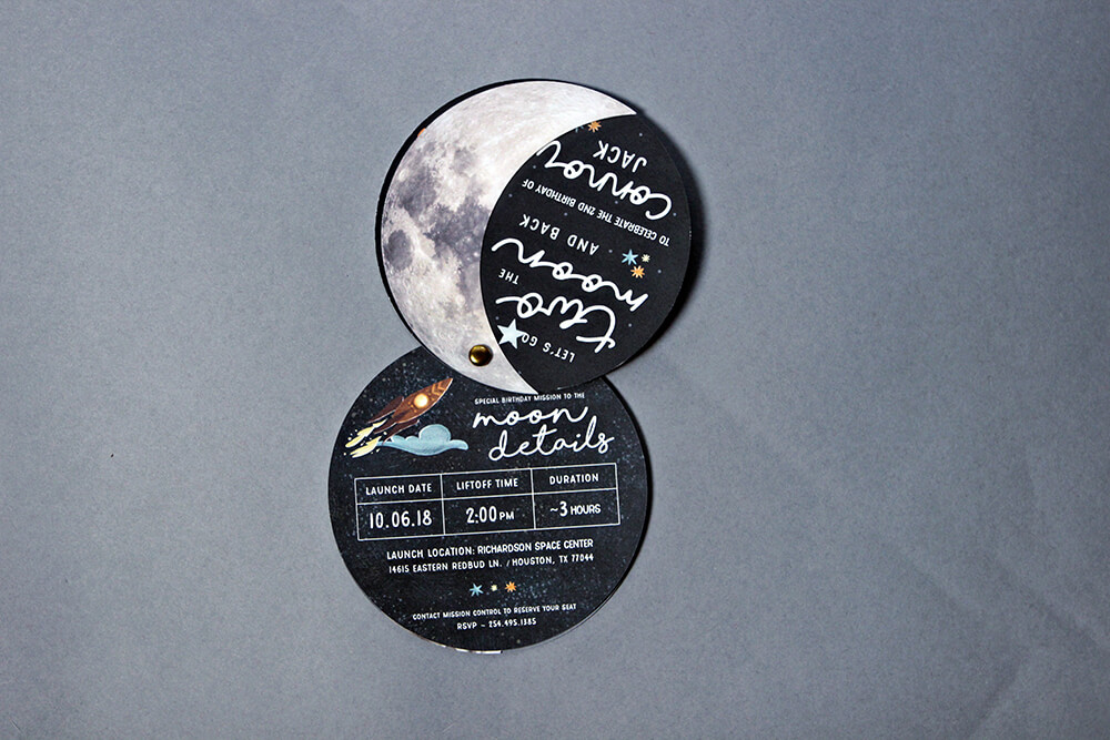 Space Party Invitations by Gray House Studio