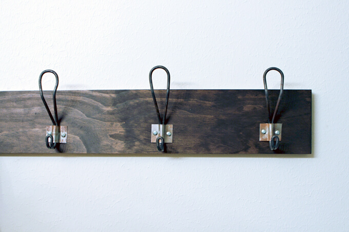 DIY Metal Hook Towel Rack