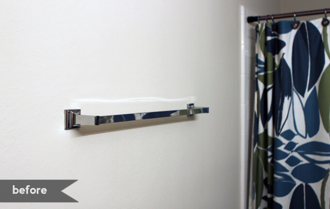 DIY Metal Hook Towel Rack