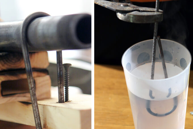 DIY Metal Hook Towel Rack