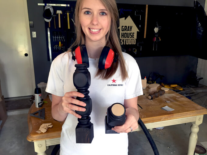 Wood Candle Holders DIY made from Spindles