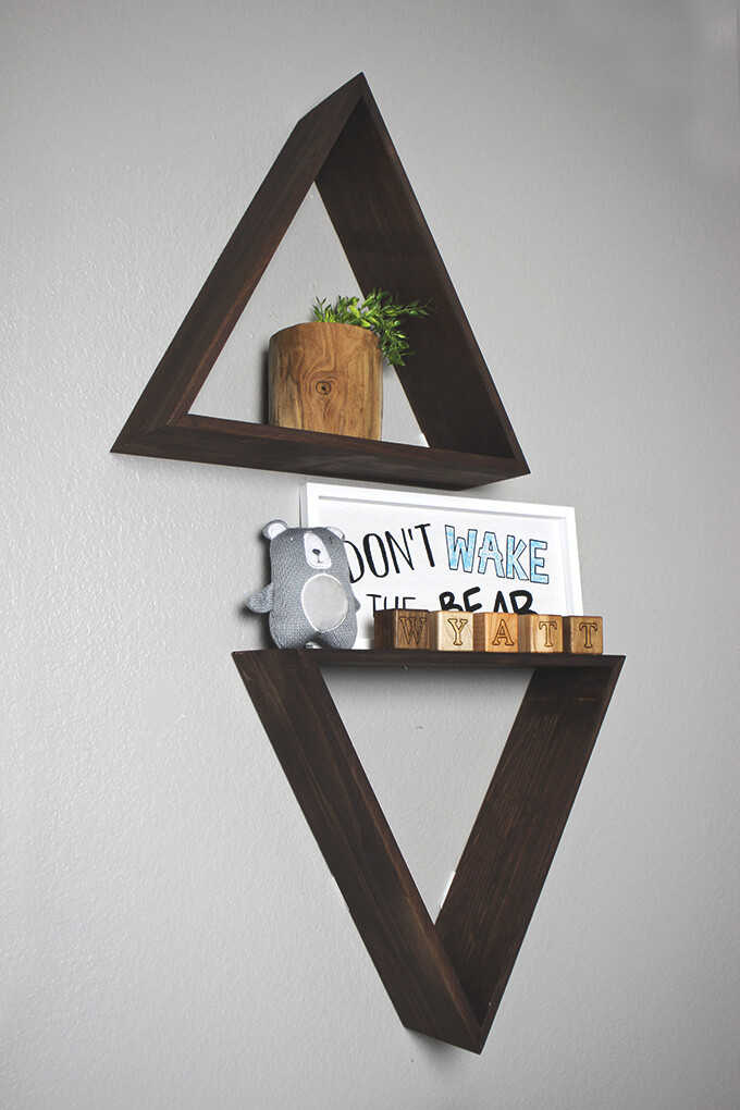 Triangle Shelves in Woodland Nursery