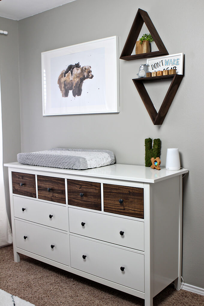 Woodland Nursery Ikea Dresser Hack